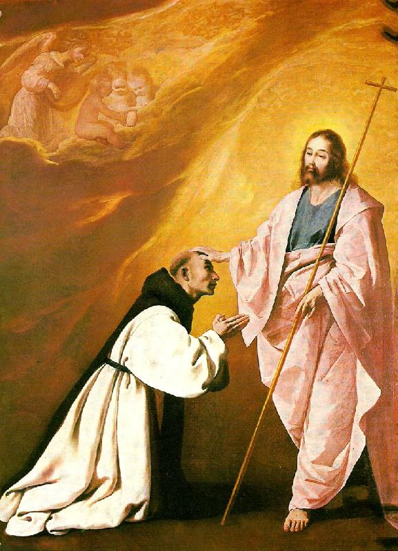 Francisco de Zurbaran jesus appears before fr .andres de salmeron oil painting image
